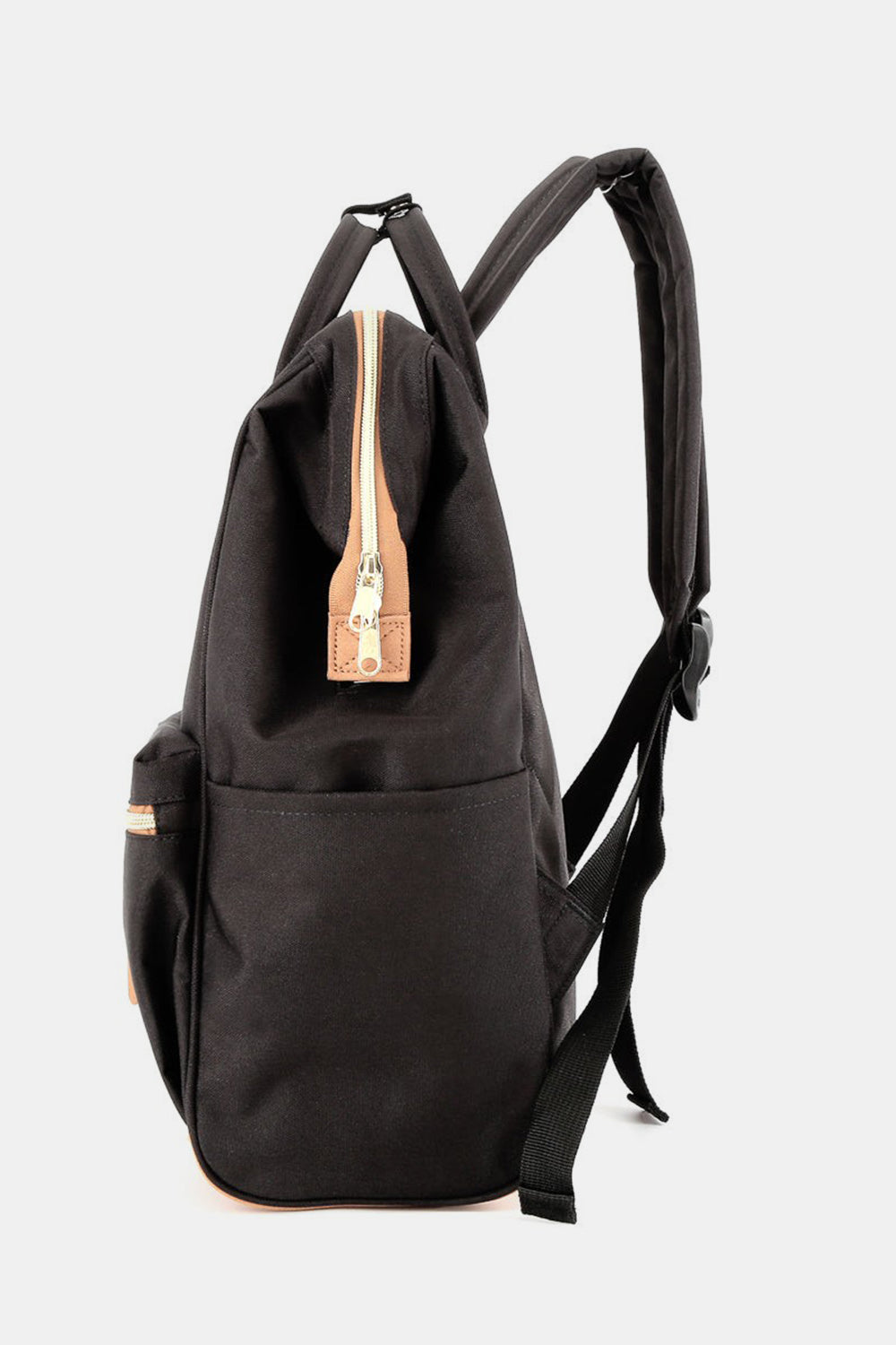 Himawari Contrast Waterproof Canvas Backpack Bag with Side Pockets - Serenitylovefashions LLC