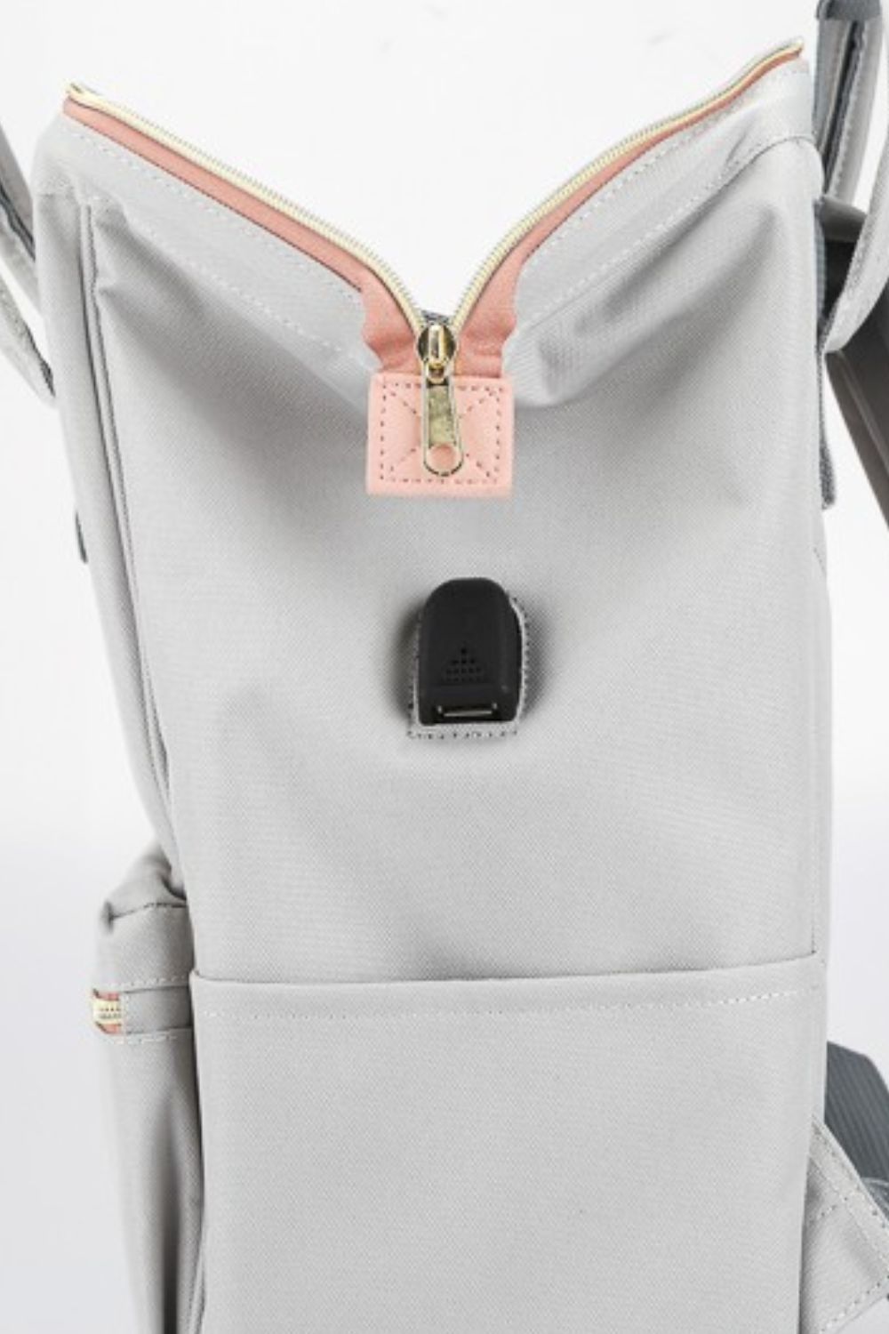Himawari Contrast Waterproof Canvas Backpack Bag with Side Pockets - Serenitylovefashions LLC