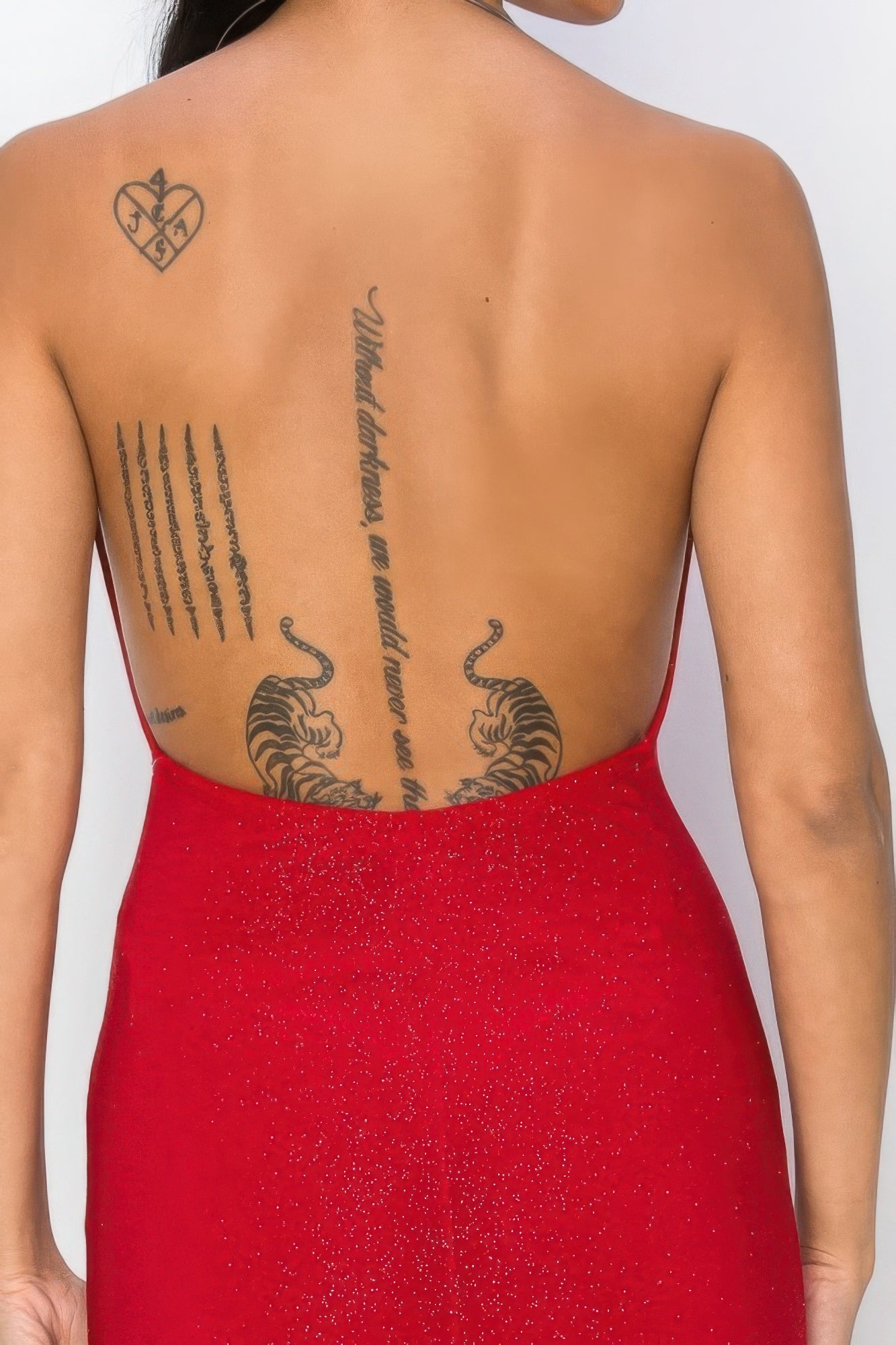 Halter Necklace Trim Long Dress - Serenitylovefashions LLC
