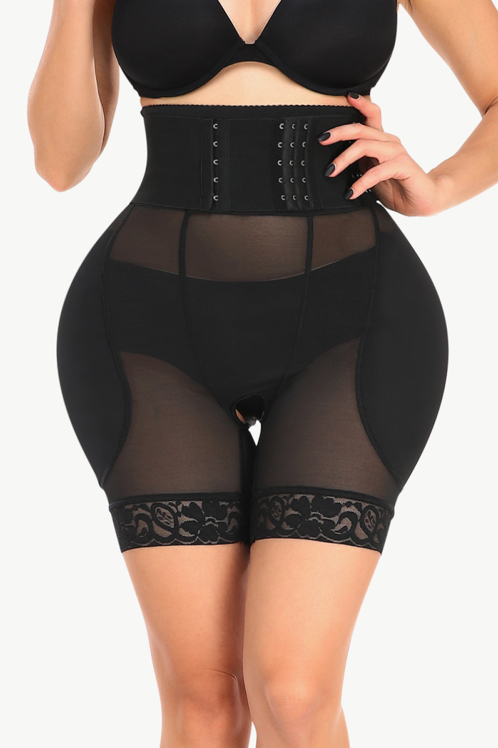 Full Size Breathable Lace Trim Shaping Shorts - Serenitylovefashions LLC