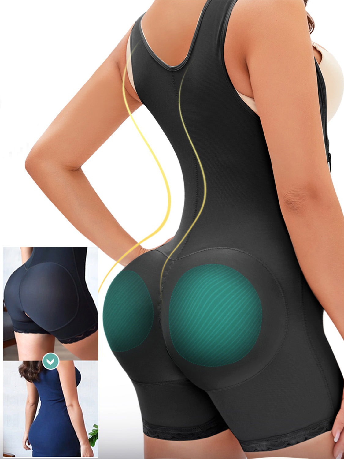 Full Size Side Zip Up Wide Strap Shapewear - Serenitylovefashions LLC