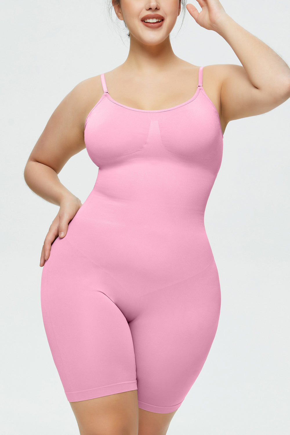 Full Size Spaghetti Strap Shaping Romper - Serenitylovefashions LLC