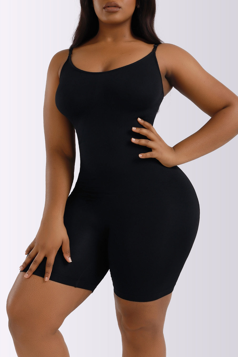 Full Size Spaghetti Strap Shaping Romper - Serenitylovefashions LLC