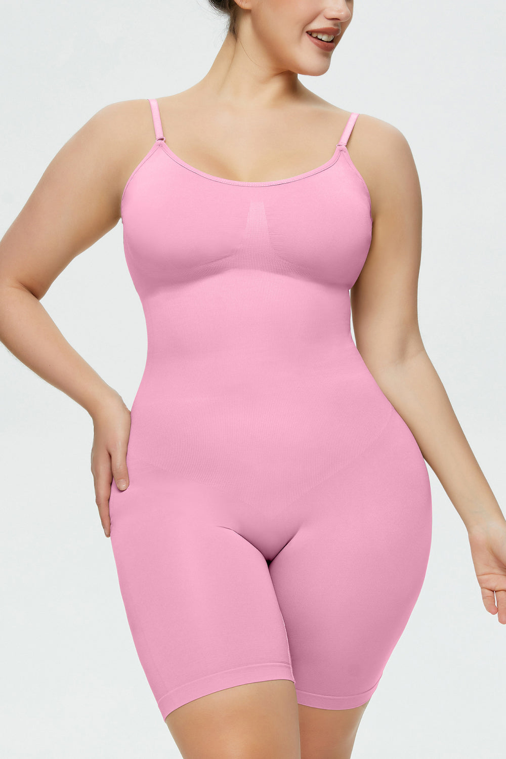 Full Size Spaghetti Strap Shaping Romper - Serenitylovefashions LLC