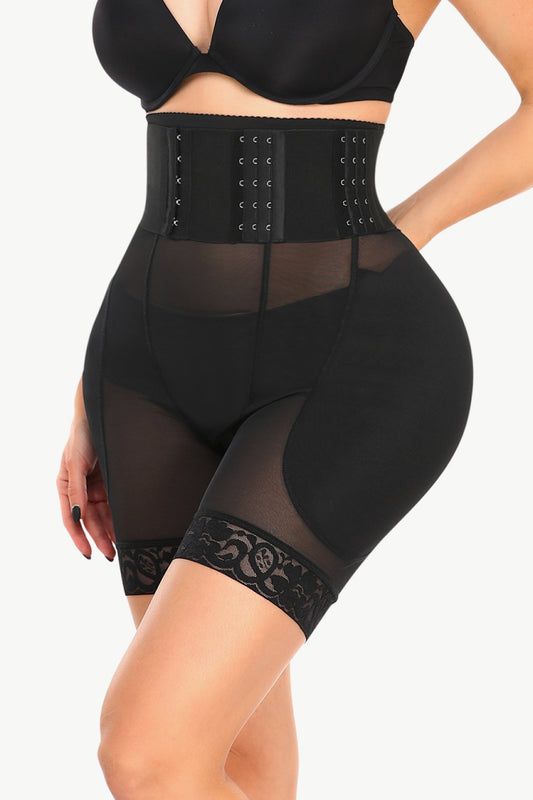 Full Size Breathable Lace Trim Shaping Shorts - Serenitylovefashions LLC