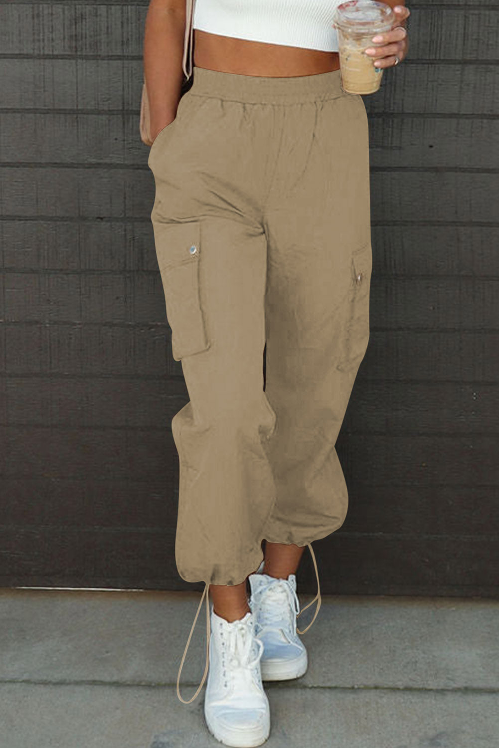 Drawstring Elastic Waist Pants with Pockets - Serenitylovefashions LLC