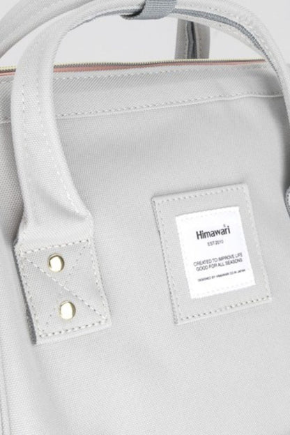 Himawari Contrast Waterproof Canvas Backpack Bag with Side Pockets - Serenitylovefashions LLC