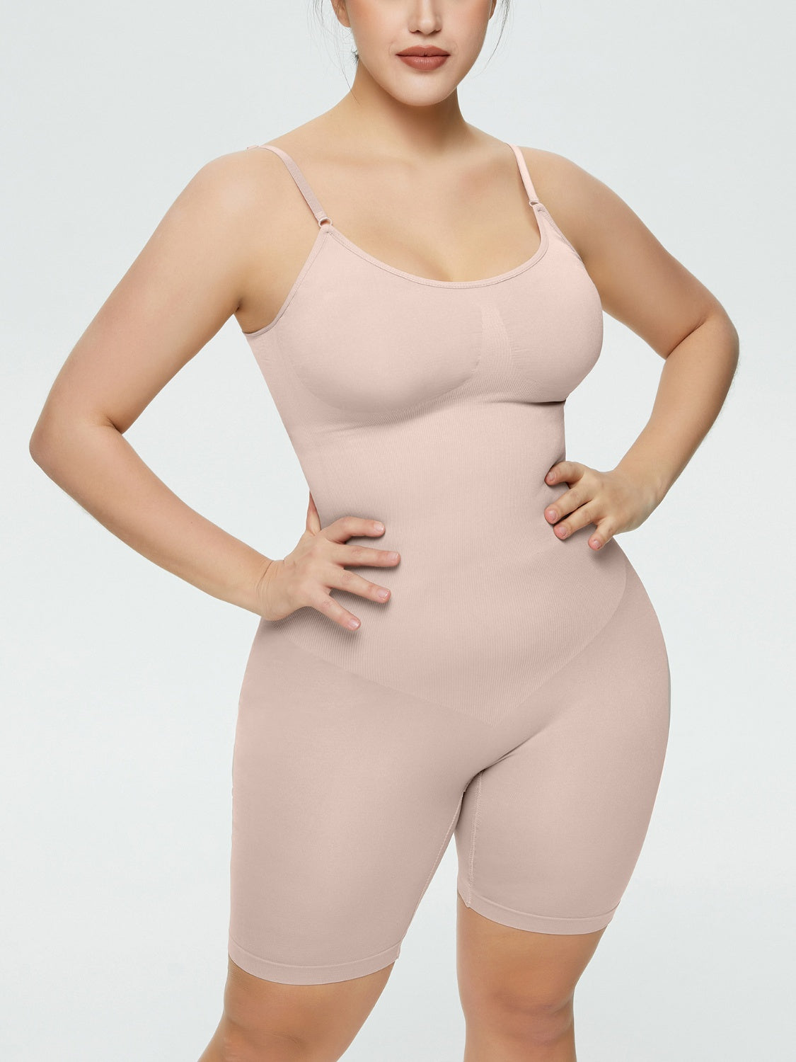Full Size Spaghetti Strap Shaping Romper - Serenitylovefashions LLC