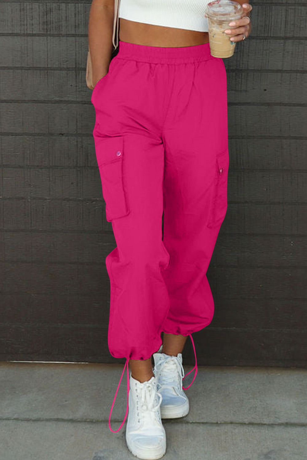 Drawstring Elastic Waist Pants with Pockets - Serenitylovefashions LLC