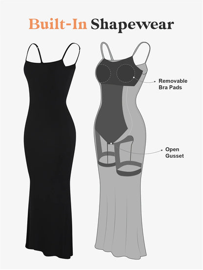 Basic Bae Built-In Shapewear Sleeveless Maxi Dress - Serenitylovefashions LLC