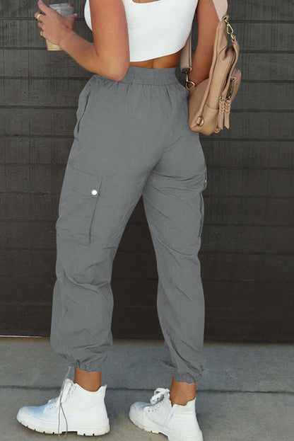 Drawstring Elastic Waist Pants with Pockets - Serenitylovefashions LLC
