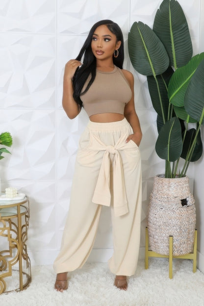 High-waisted Stretch Pants - Serenitylovefashions LLC