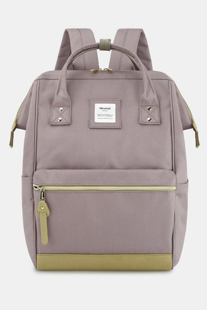 Himawari Contrast Waterproof Canvas Backpack Bag with Side Pockets - Serenitylovefashions LLC
