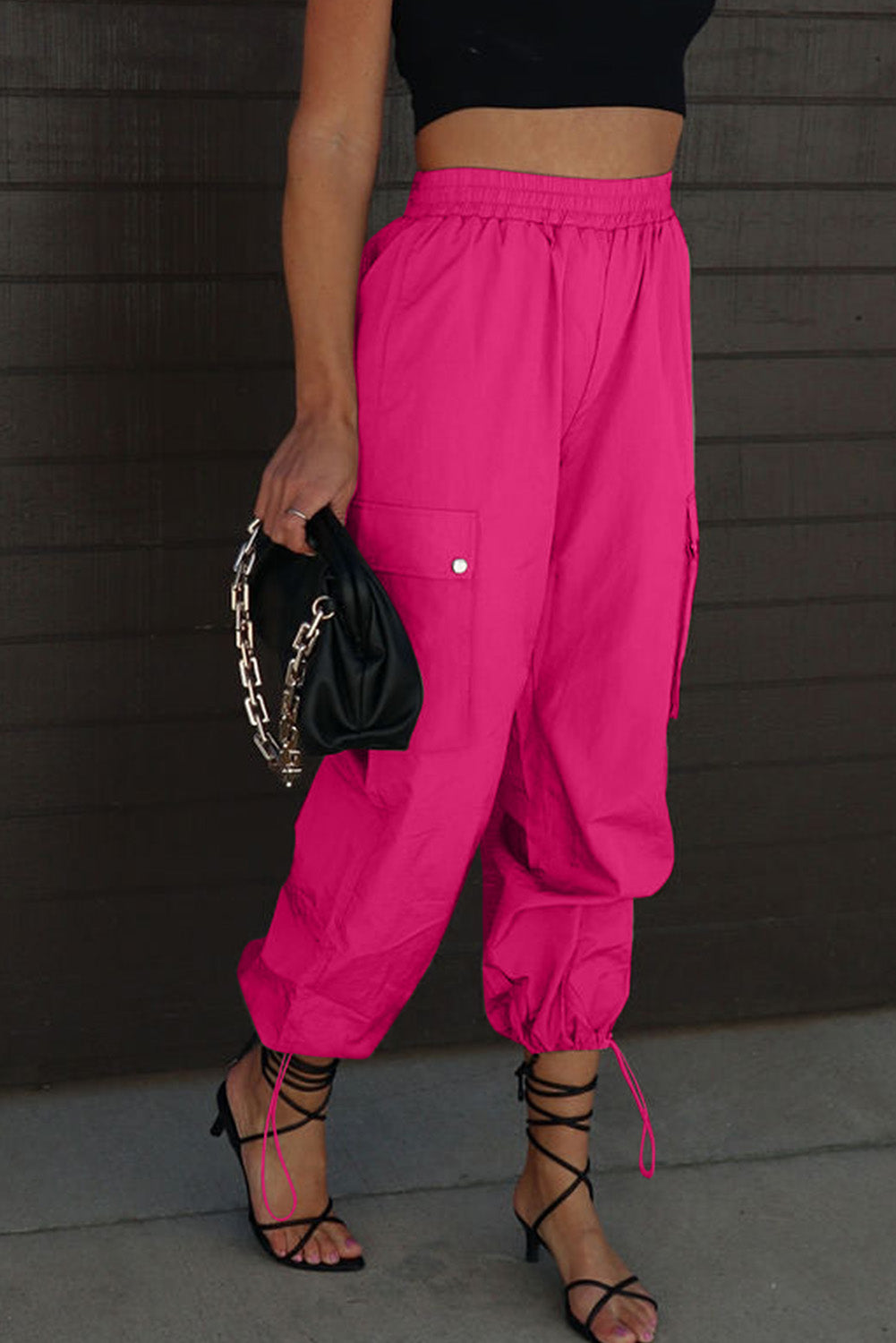 Drawstring Elastic Waist Pants with Pockets - Serenitylovefashions LLC