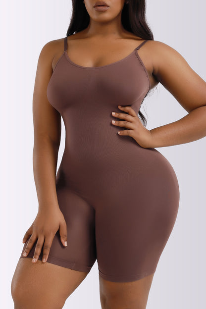 Full Size Spaghetti Strap Shaping Romper - Serenitylovefashions LLC