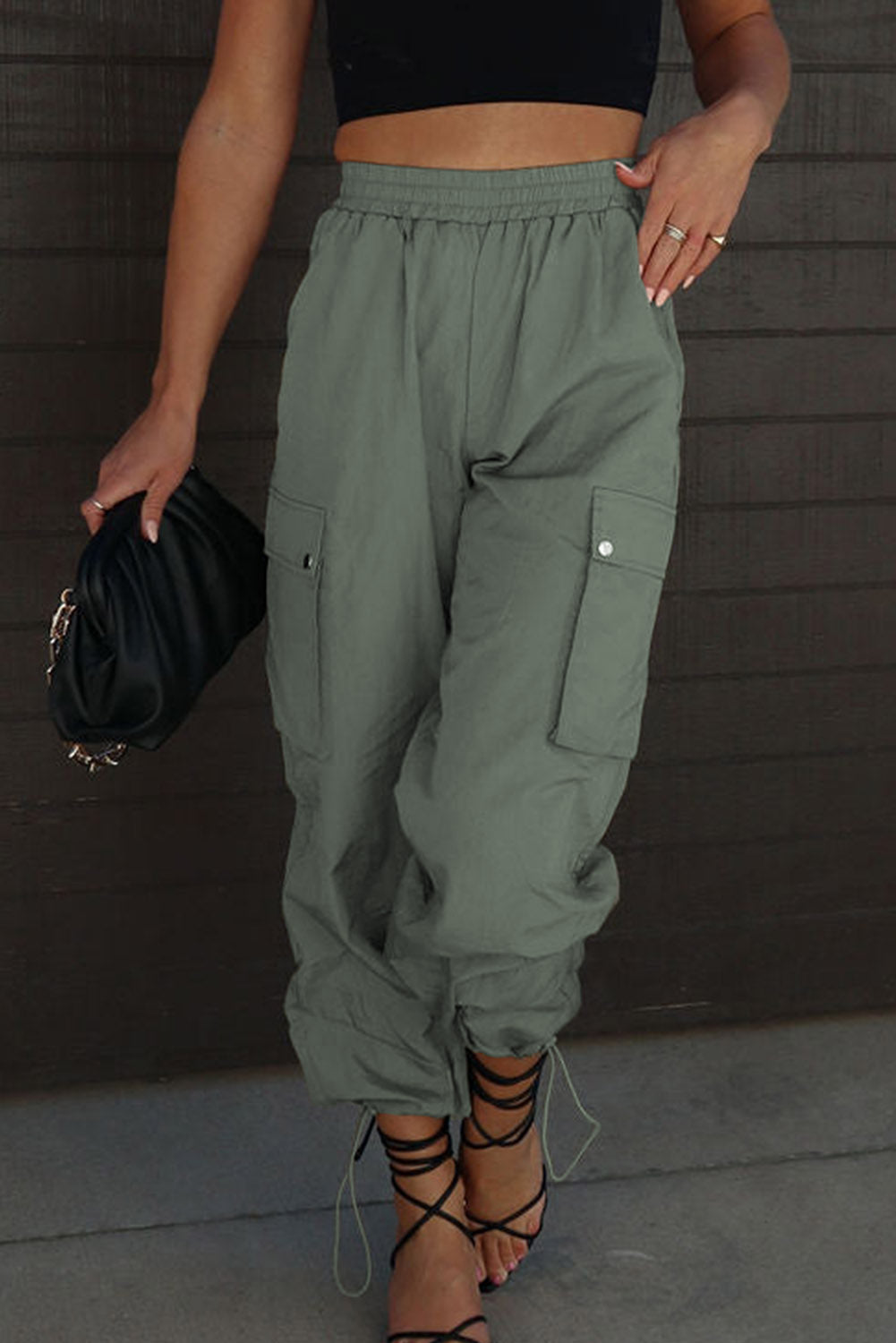 Drawstring Elastic Waist Pants with Pockets - Serenitylovefashions LLC