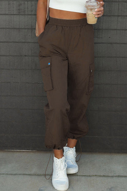 Drawstring Elastic Waist Pants with Pockets - Serenitylovefashions LLC