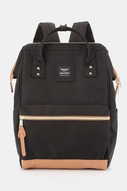 Himawari Contrast Waterproof Canvas Backpack Bag with Side Pockets - Serenitylovefashions LLC